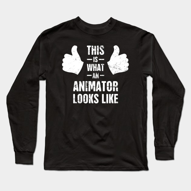 This Is What An Animator Looks Like Long Sleeve T-Shirt by MeatMan